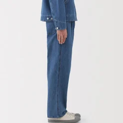Pantalons Et Shorts^Muji Jean coupe droite en denim mélangé kapok pour homme