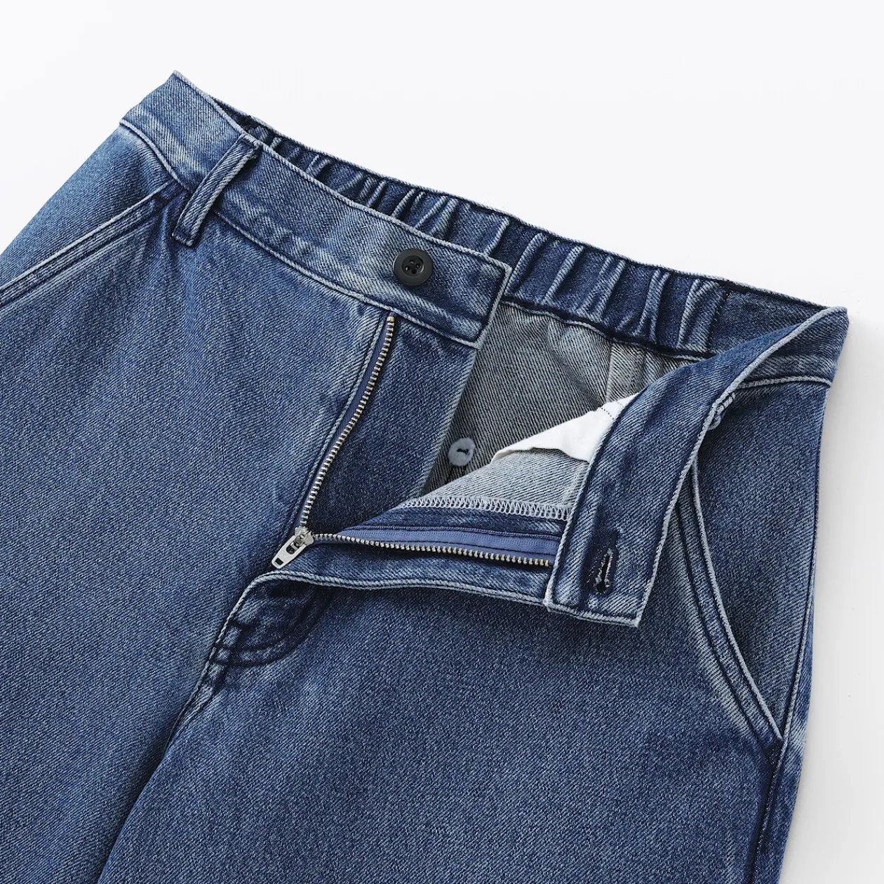 Pantalons, Jupes Et Shorts^Muji Jean denim coupe large en kapok mélangé pour femme