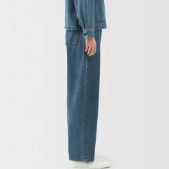 Pantalons, Jupes Et Shorts^Muji Jean denim coupe large en kapok mélangé pour femme