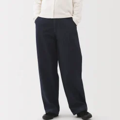 Pantalons, Jupes Et Shorts^Muji Jean denim coupe large en kapok mélangé pour femme