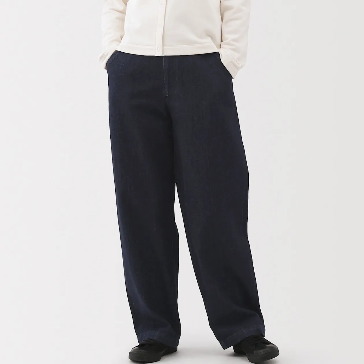 Pantalons, Jupes Et Shorts^Muji Jean denim coupe large en kapok mélangé pour femme