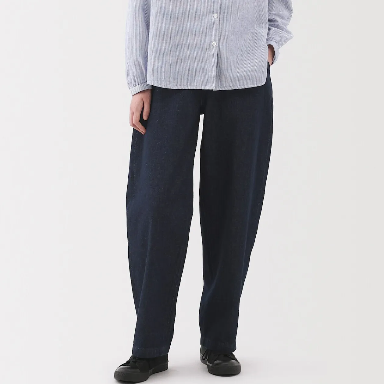 Pantalons, Jupes Et Shorts^Muji Jean denim coupe large en kapok mélangé pour femme