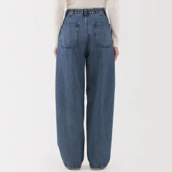 Pantalons, Jupes Et Shorts^Muji Jean denim coupe large en kapok mélangé pour femme