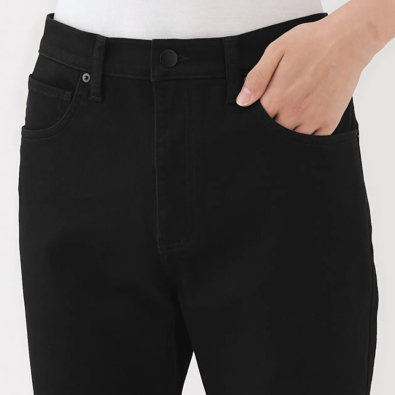 Pantalons Et Shorts^Muji Jean slim en denim extensible pour homme ‐ Noir