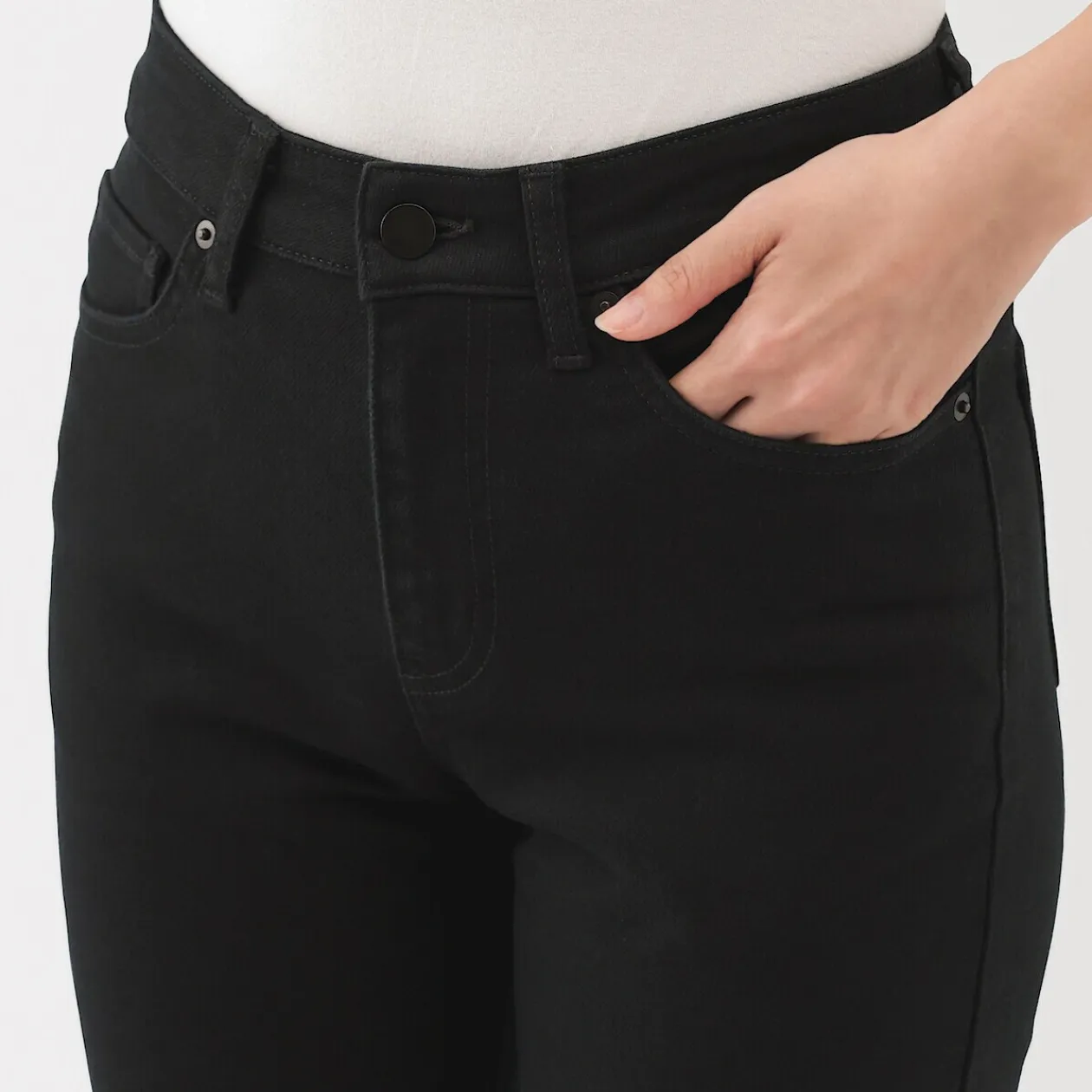 Pantalons, Jupes Et Shorts^Muji Jean slim en denim stretch pour femme ‐ Noir