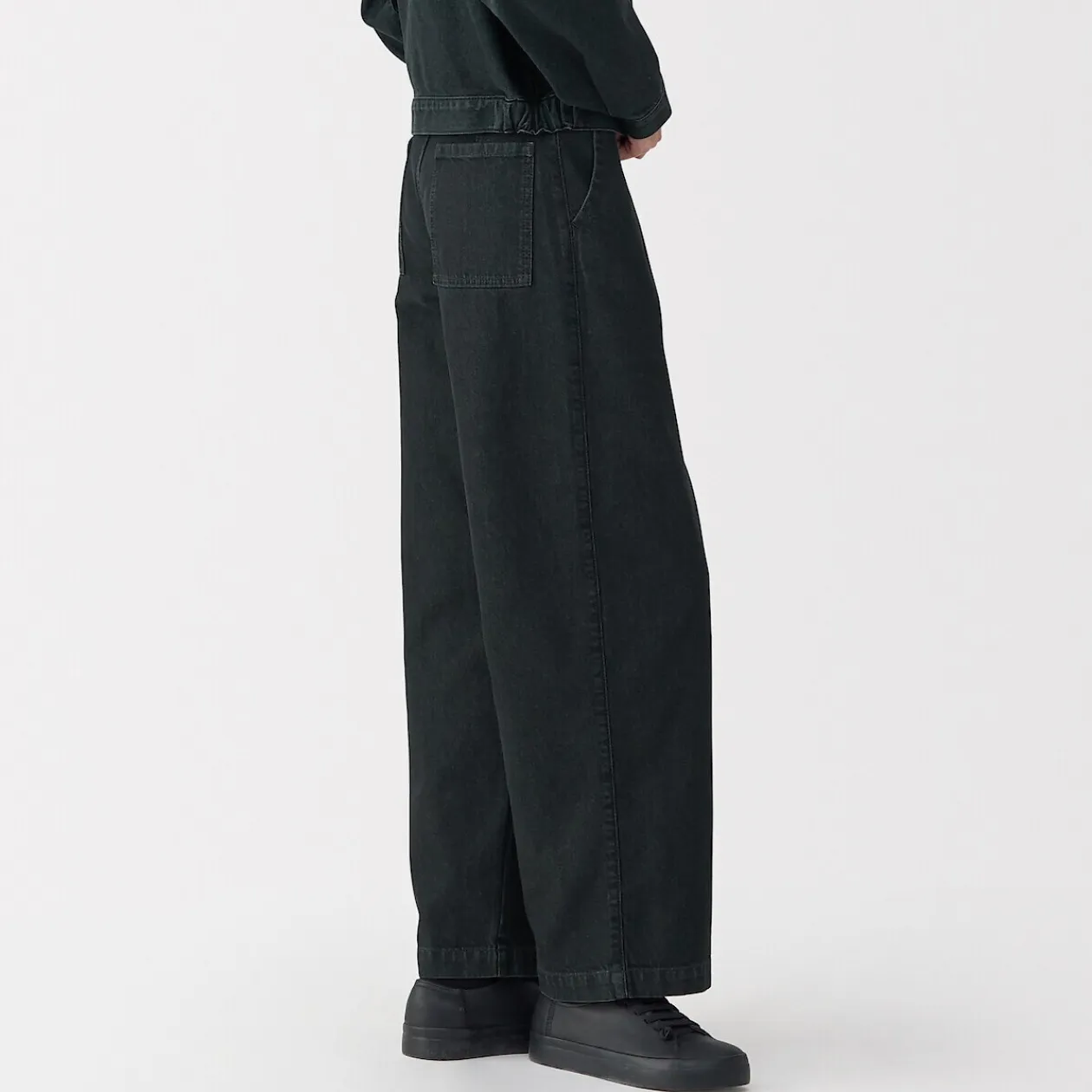 Pantalons, Jupes Et Shorts^Muji Jeans en washi et denim pour femme Gris Foncé