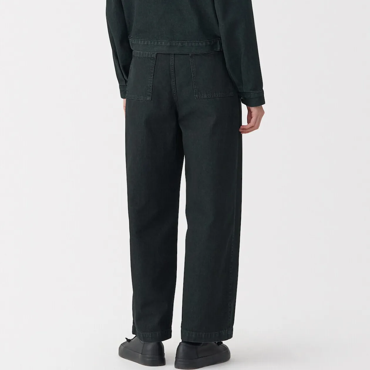 Pantalons, Jupes Et Shorts^Muji Jeans en washi et denim pour femme Gris Foncé