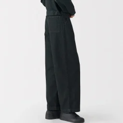 Pantalons, Jupes Et Shorts^Muji Jeans en washi et denim pour femme Gris Foncé