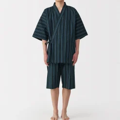 Pyjamas Et Vêtements D'Intérieur|Pyjamas Et Vêtements D'Intérieur^Muji Jinbei en coton Shijira unisexe