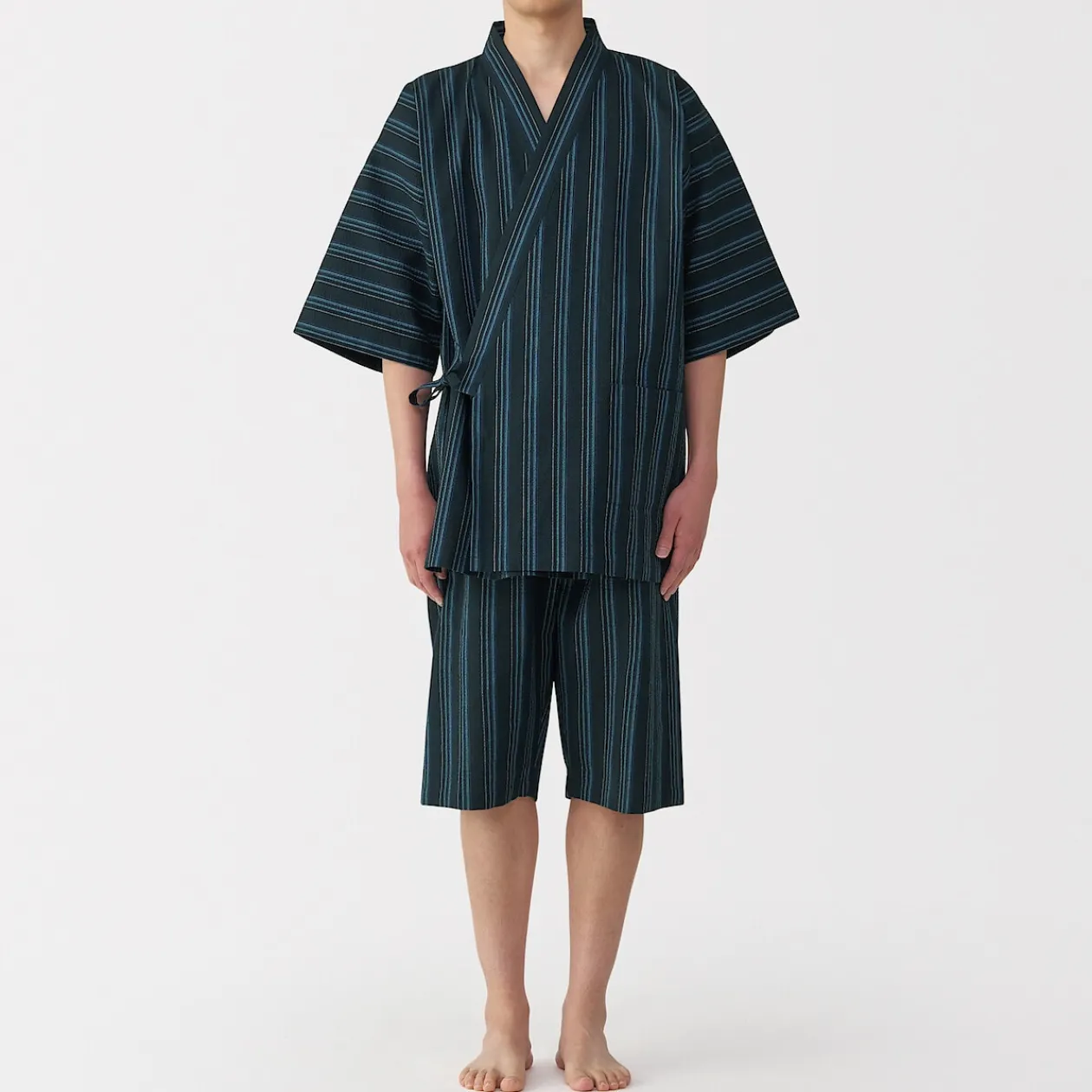 Pyjamas Et Vêtements D'Intérieur|Pyjamas Et Vêtements D'Intérieur^Muji Jinbei en coton Shijira unisexe