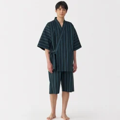Pyjamas Et Vêtements D'Intérieur|Pyjamas Et Vêtements D'Intérieur^Muji Jinbei en coton Shijira unisexe