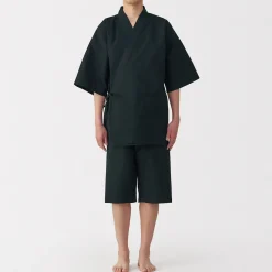 Pyjamas Et Vêtements D'Intérieur|Pyjamas Et Vêtements D'Intérieur^Muji Jinbei en coton Shijira unisexe