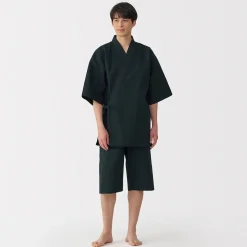 Pyjamas Et Vêtements D'Intérieur|Pyjamas Et Vêtements D'Intérieur^Muji Jinbei en coton Shijira unisexe