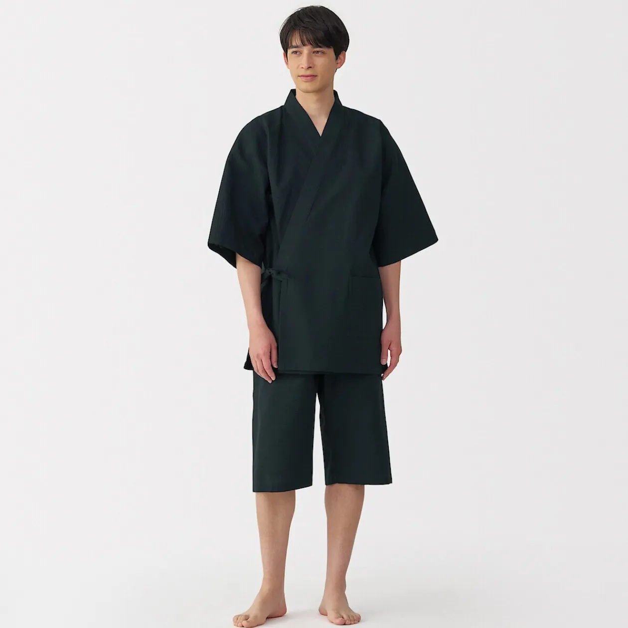 Pyjamas Et Vêtements D'Intérieur|Pyjamas Et Vêtements D'Intérieur^Muji Jinbei en coton Shijira unisexe