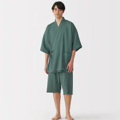 Pyjamas Et Vêtements D'Intérieur|Pyjamas Et Vêtements D'Intérieur^Muji Jinbei en lyocell gaufré unisexe