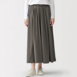 Pantalons, Jupes Et Shorts^Muji Jupe midaxi froncée en jersey de mélange de Lyocell pour femme