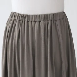 Pantalons, Jupes Et Shorts^Muji Jupe midaxi froncée en jersey de mélange de Lyocell pour femme