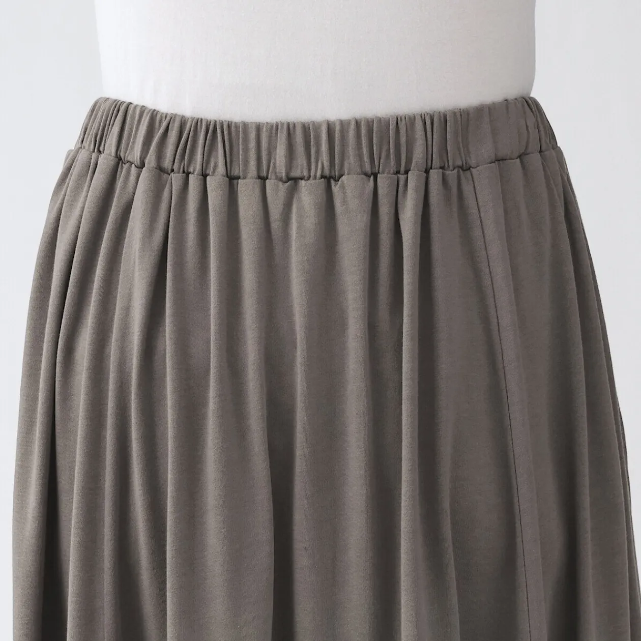 Pantalons, Jupes Et Shorts^Muji Jupe midaxi froncée en jersey de mélange de Lyocell pour femme