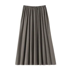 Pantalons, Jupes Et Shorts^Muji Jupe midaxi froncée en jersey de mélange de Lyocell pour femme