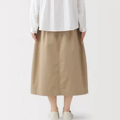 Pantalons, Jupes Et Shorts^Muji Jupe midi à la coupe confortable en coton délavé pour femme
