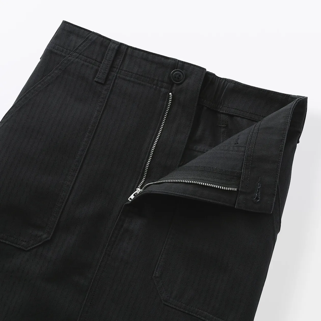 Pantalons, Jupes Et Shorts^Muji Jupe midi coupe droite avec motif de chevrons et en coton pour femme