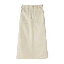 Pantalons, Jupes Et Shorts^Muji Jupe midi coupe droite avec motif de chevrons et en coton pour femme