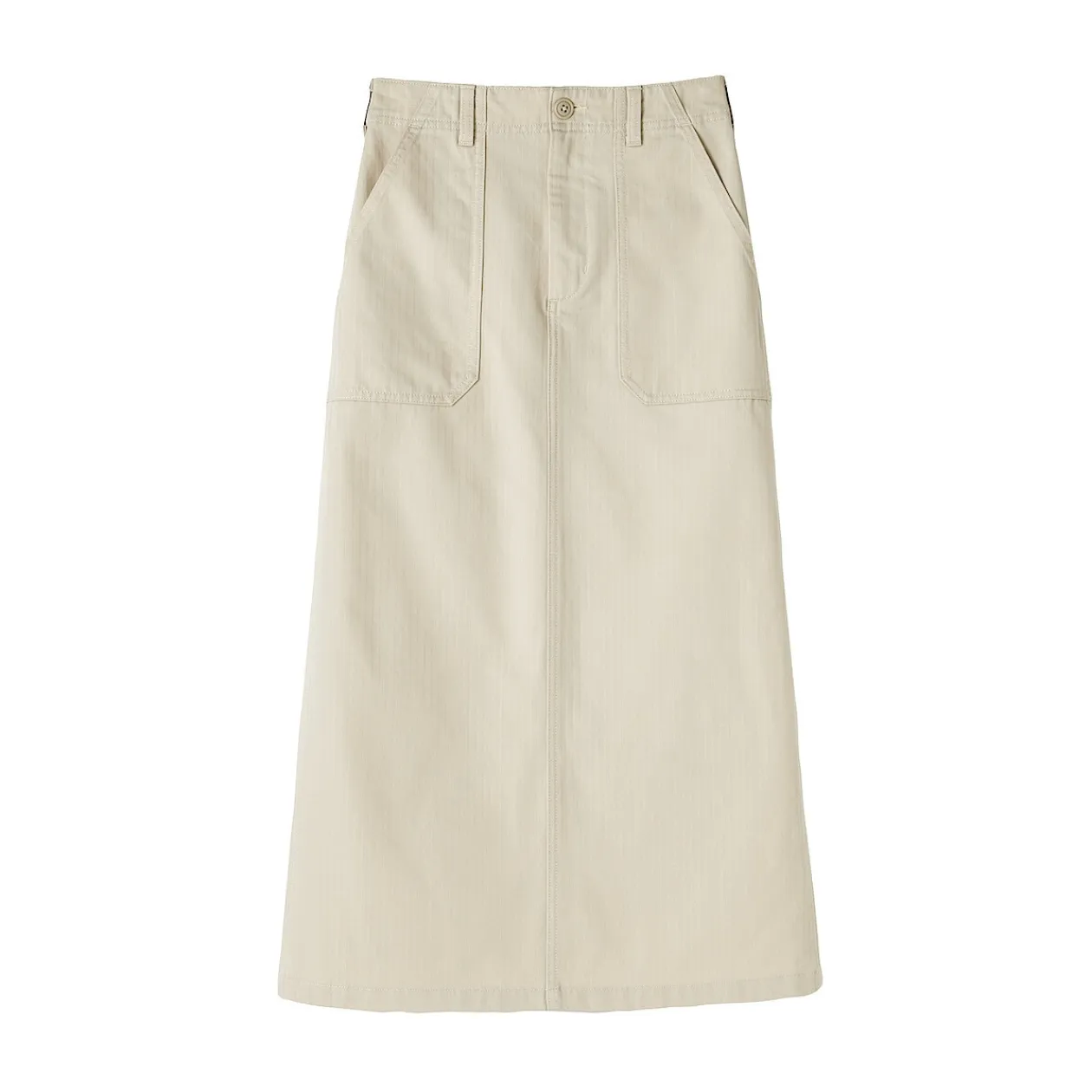 Pantalons, Jupes Et Shorts^Muji Jupe midi coupe droite avec motif de chevrons et en coton pour femme