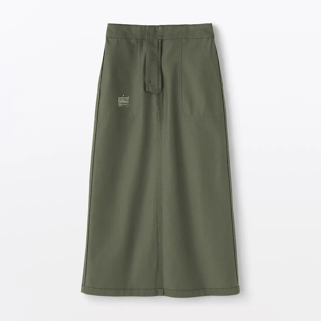 Pantalons, Jupes Et Shorts^Muji Jupe midi coupe droite avec motif de chevrons et en coton pour femme