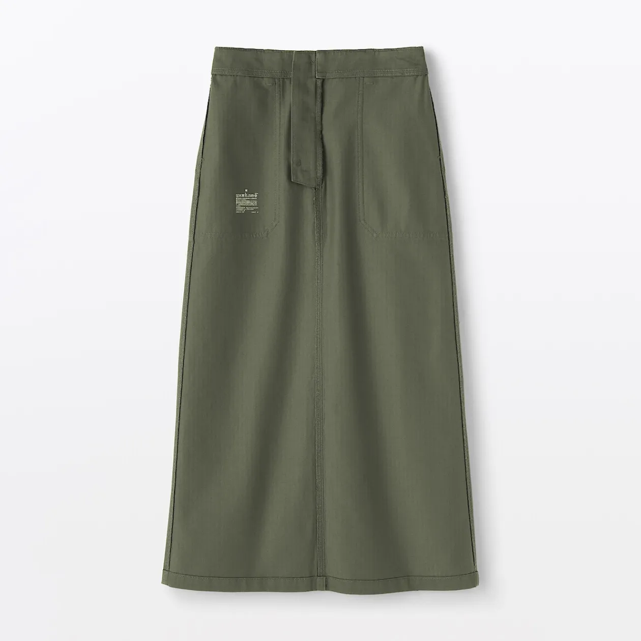 Pantalons, Jupes Et Shorts^Muji Jupe midi coupe droite avec motif de chevrons et en coton pour femme