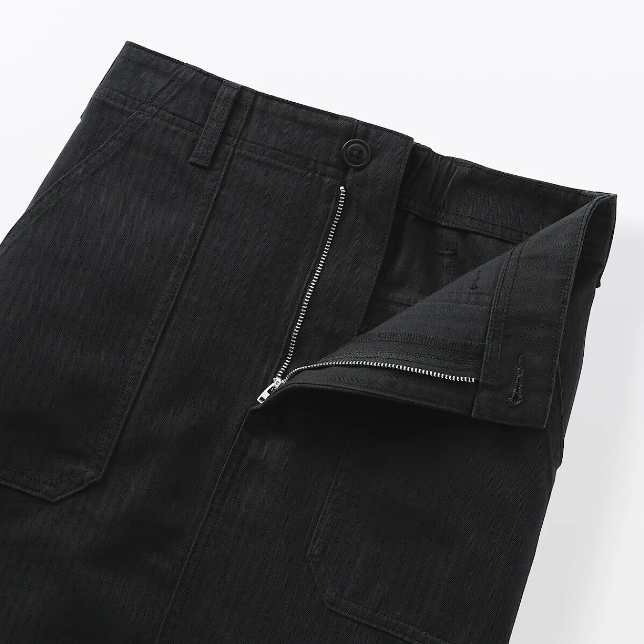 Pantalons, Jupes Et Shorts^Muji Jupe midi coupe droite avec motif de chevrons et en coton pour femme