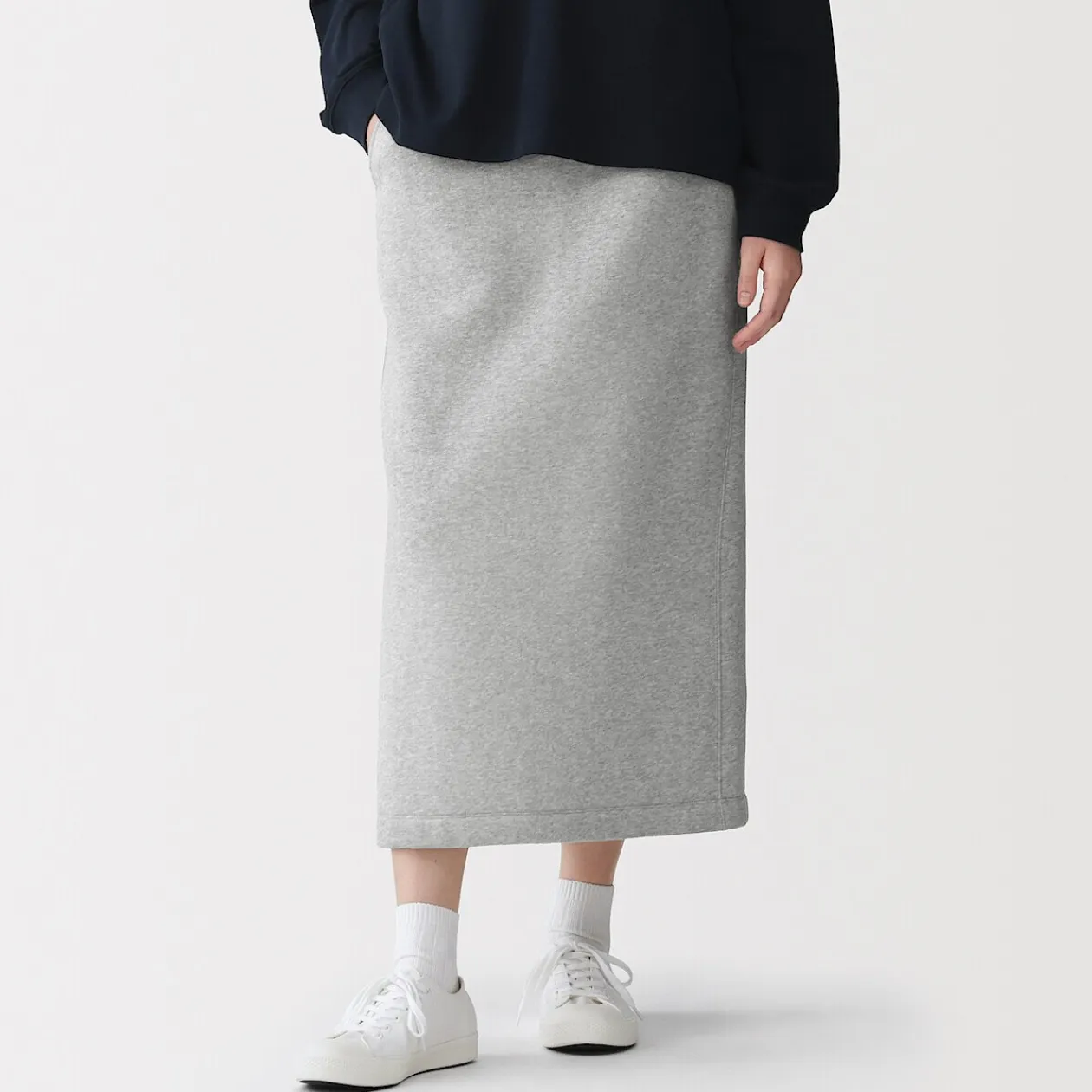 Pantalons, Jupes Et Shorts^Muji Jupe midi en sweat léger et coton mélangé pour femme