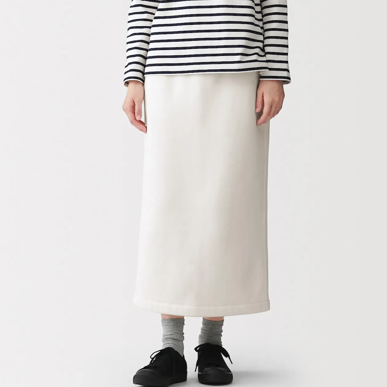 Pantalons, Jupes Et Shorts^Muji Jupe midi en sweat léger et coton mélangé pour femme