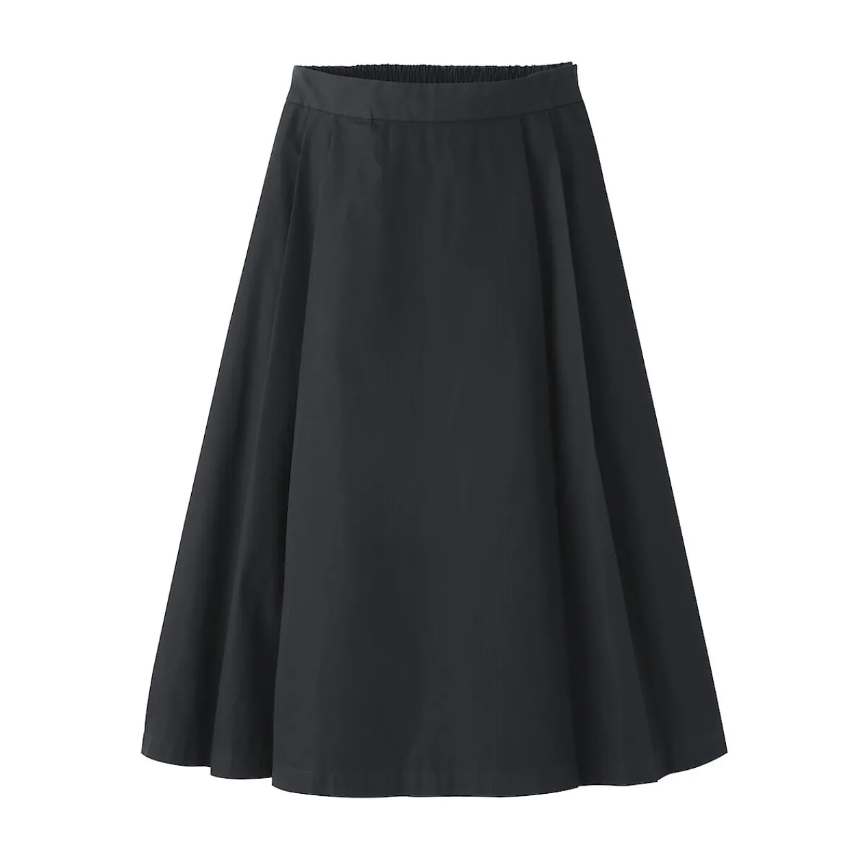 Pantalons, Jupes Et Shorts^Muji Jupe midi plissée et évasée en sergé de coton mélangé pour femme