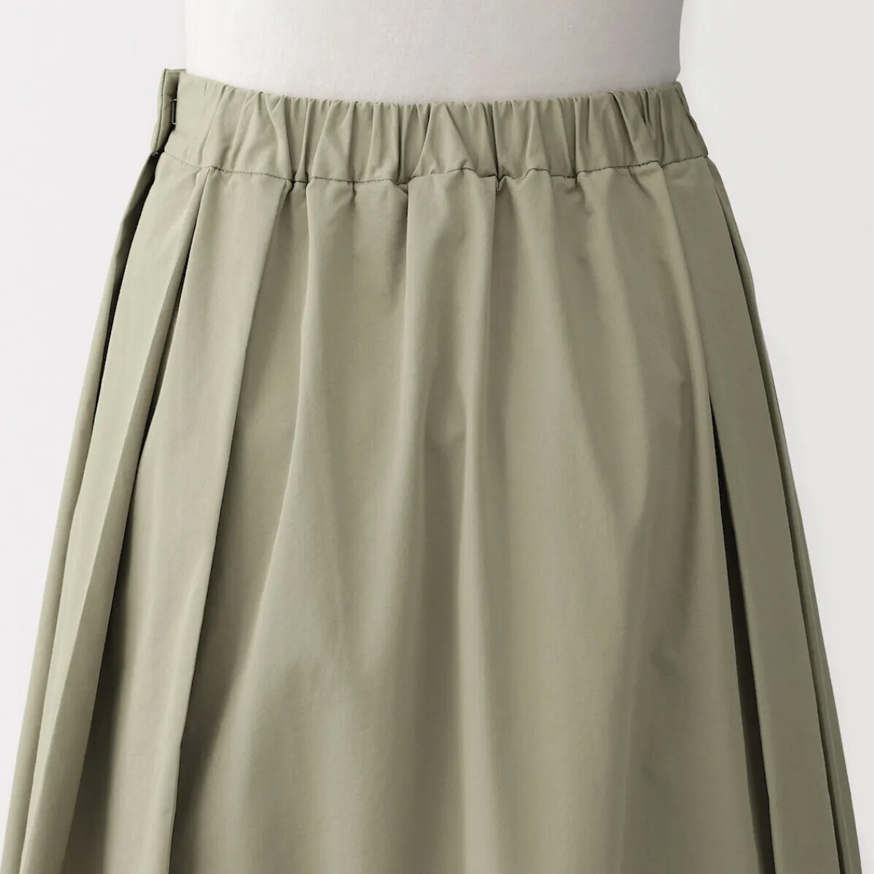 Pantalons, Jupes Et Shorts^Muji Jupe midi plissée et évasée en sergé de coton mélangé pour femme