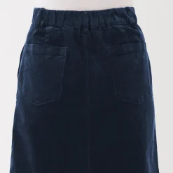 Pantalons, Jupes Et Shorts^Muji Jupe midi taille haute en velours côtelé extensible pour femme