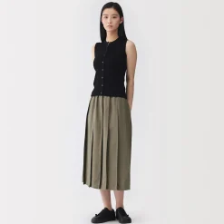 Pantalons, Jupes Et Shorts^Muji Jupe plissée en lin et lyocell pour femme