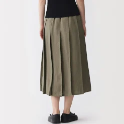 Pantalons, Jupes Et Shorts^Muji Jupe plissée en lin et lyocell pour femme