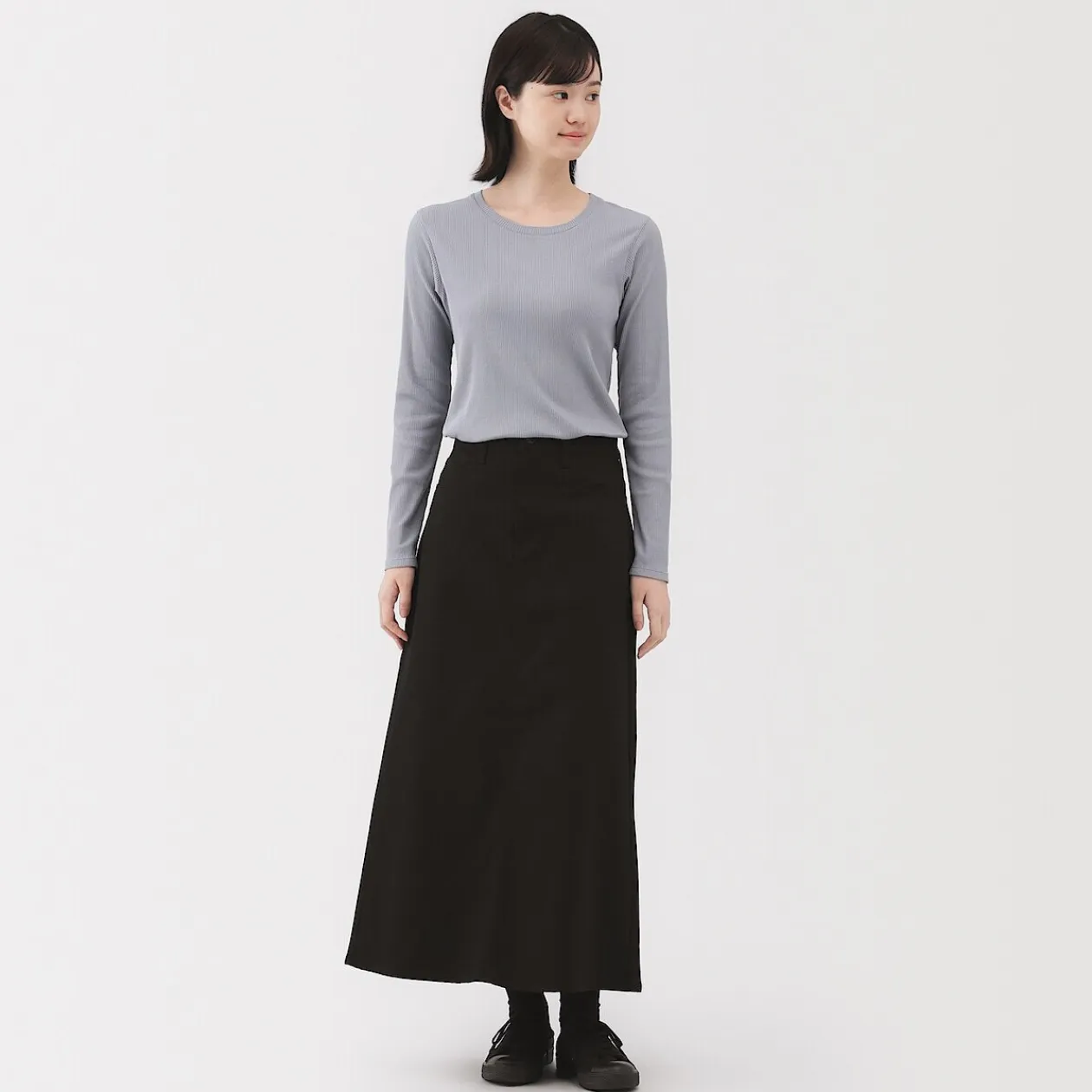 Pantalons, Jupes Et Shorts^Muji Jupe trapèze en chino extensible pour femme