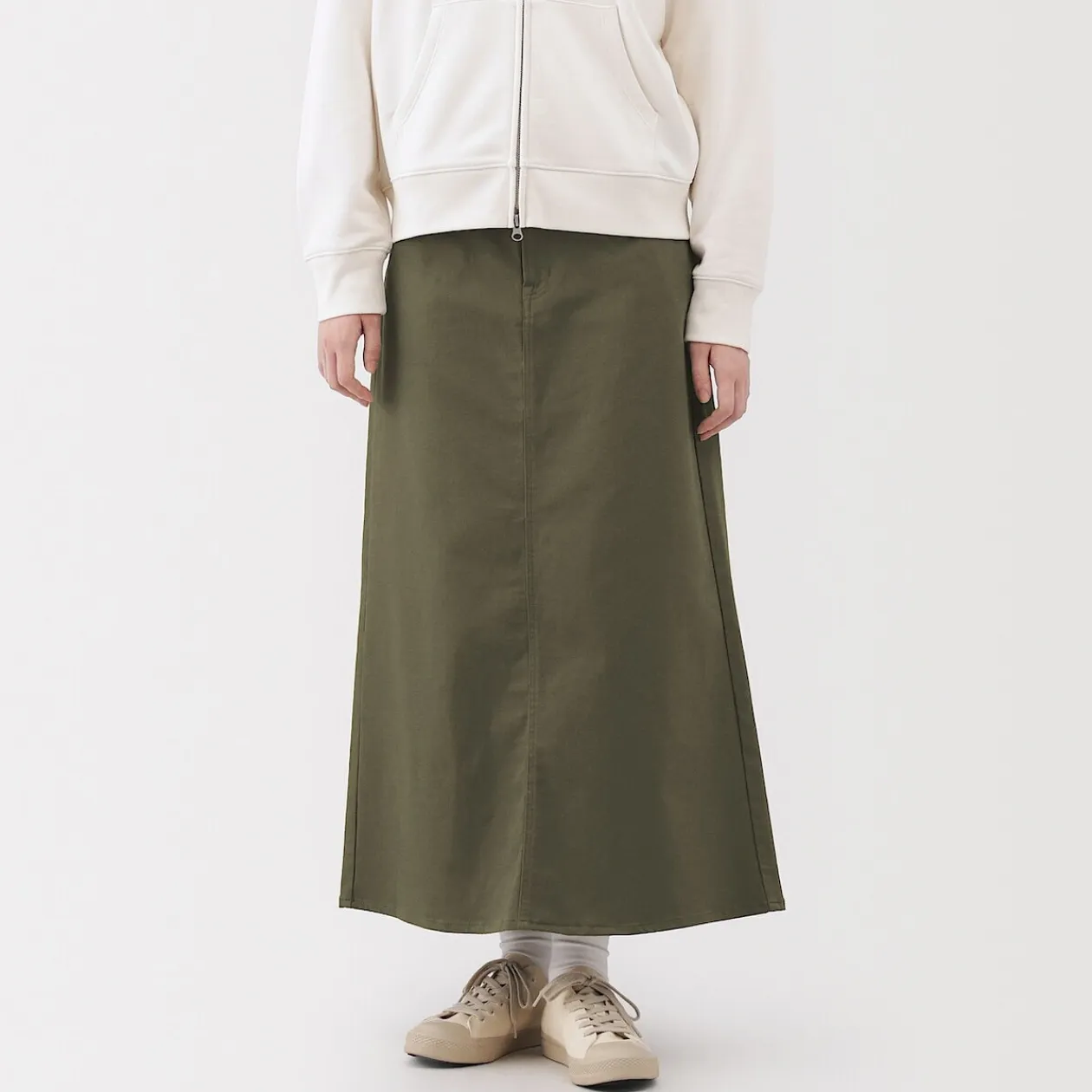 Pantalons, Jupes Et Shorts^Muji Jupe trapèze en chino extensible pour femme