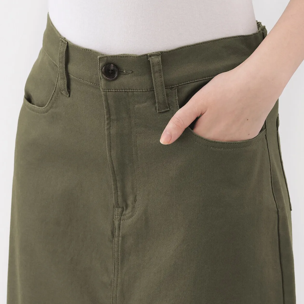 Pantalons, Jupes Et Shorts^Muji Jupe trapèze en chino extensible pour femme