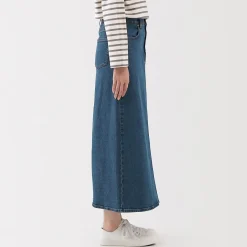 Pantalons, Jupes Et Shorts^Muji Jupe trapèze en denim extensible pour femme
