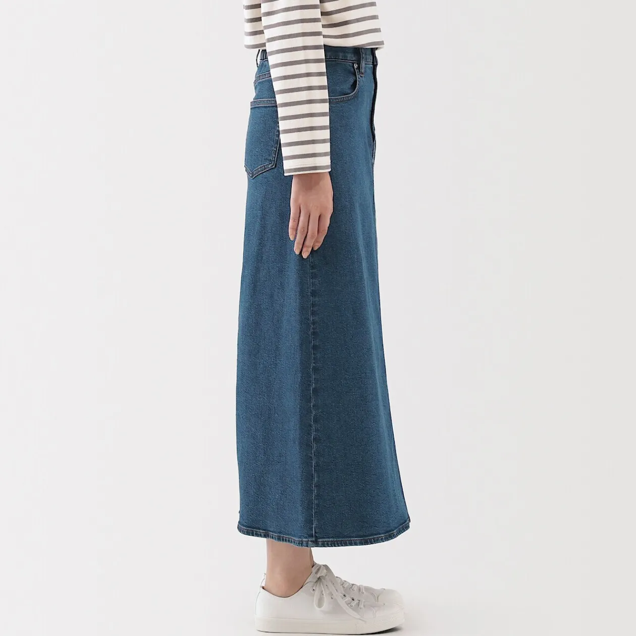 Pantalons, Jupes Et Shorts^Muji Jupe trapèze en denim extensible pour femme