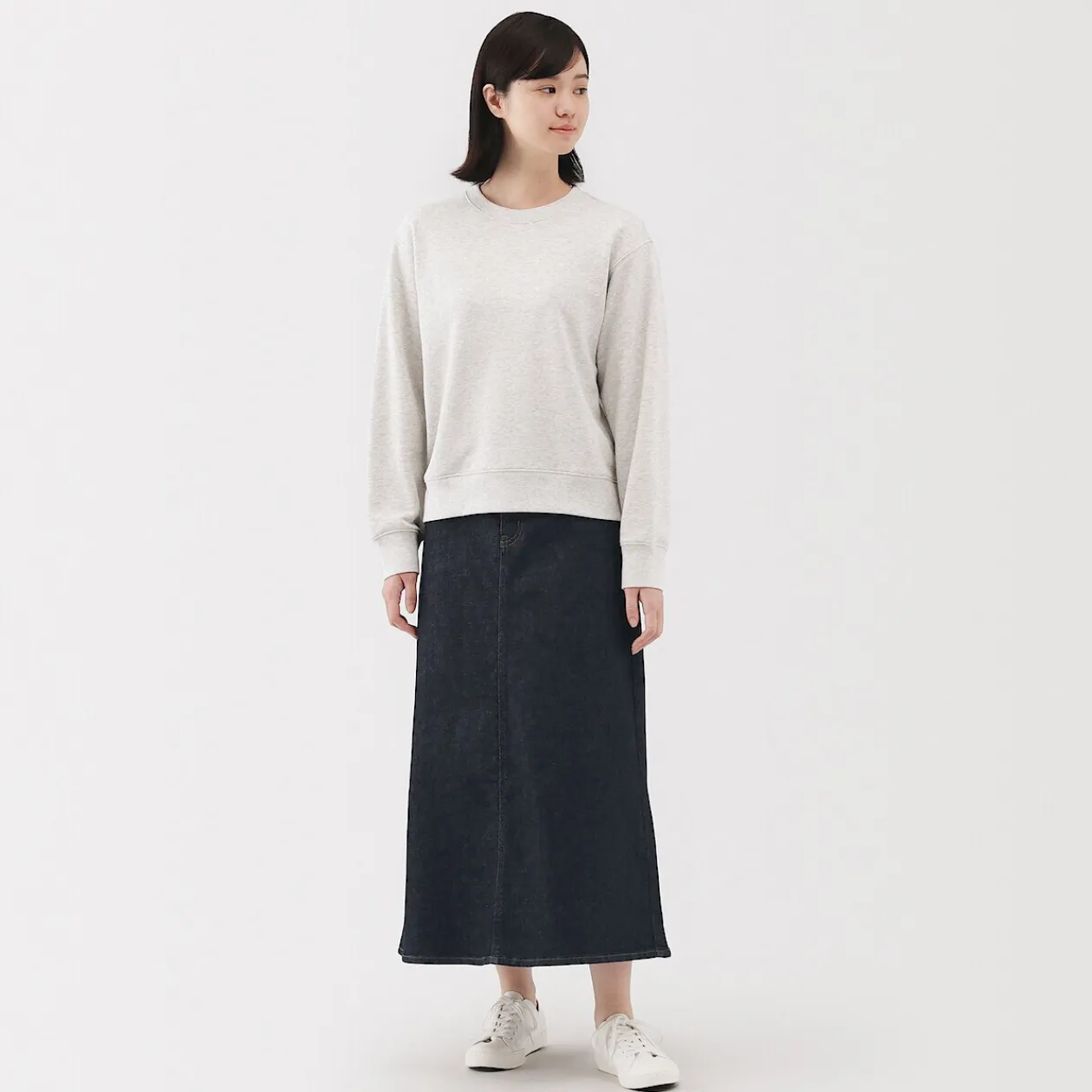 Pantalons, Jupes Et Shorts^Muji Jupe trapèze en denim extensible pour femme