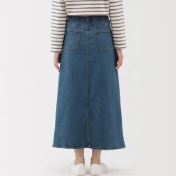 Pantalons, Jupes Et Shorts^Muji Jupe trapèze en denim extensible pour femme
