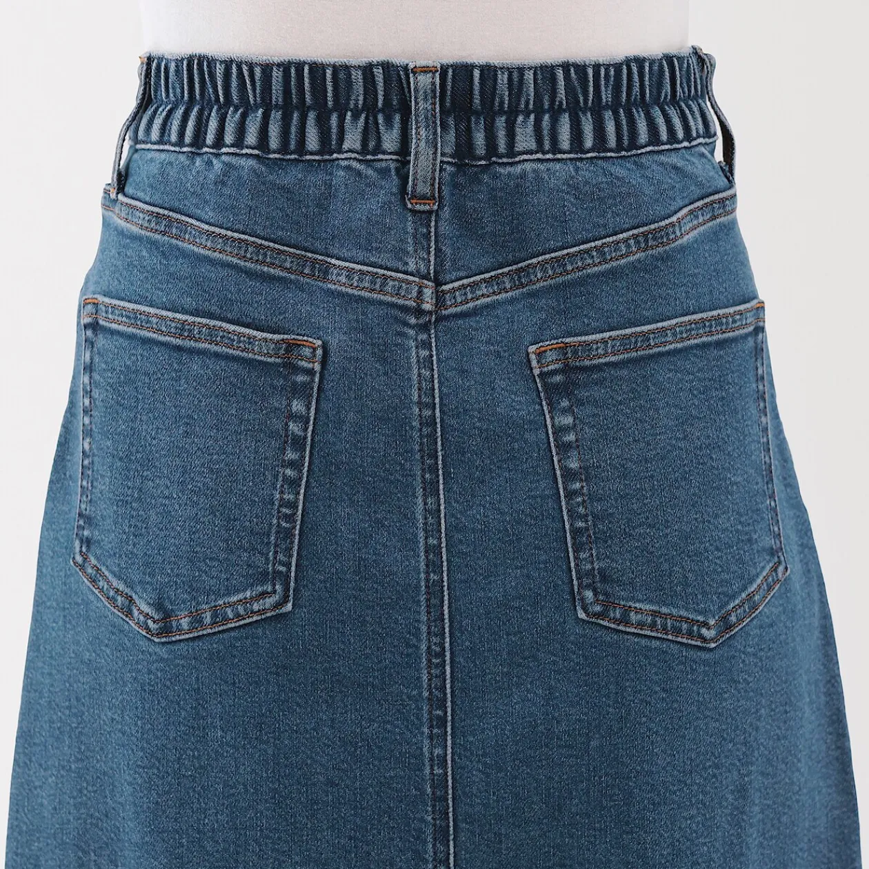 Pantalons, Jupes Et Shorts^Muji Jupe trapèze en denim extensible pour femme