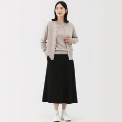 Pantalons, Jupes Et Shorts^Muji Jupe évasée en stretch brossé pour femme