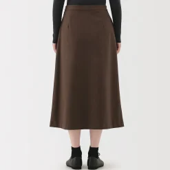 Pantalons, Jupes Et Shorts^Muji Jupe évasée en stretch brossé pour femme