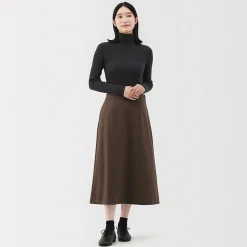 Pantalons, Jupes Et Shorts^Muji Jupe évasée en stretch brossé pour femme