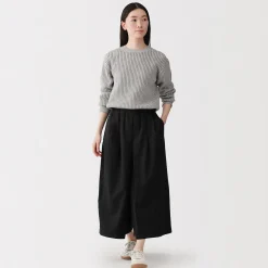 Pantalons, Jupes Et Shorts^Muji Jupe-culotte légère en sergé de kapok mélangé pour femme