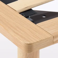 Lits^Muji Lit plateforme double en chêne